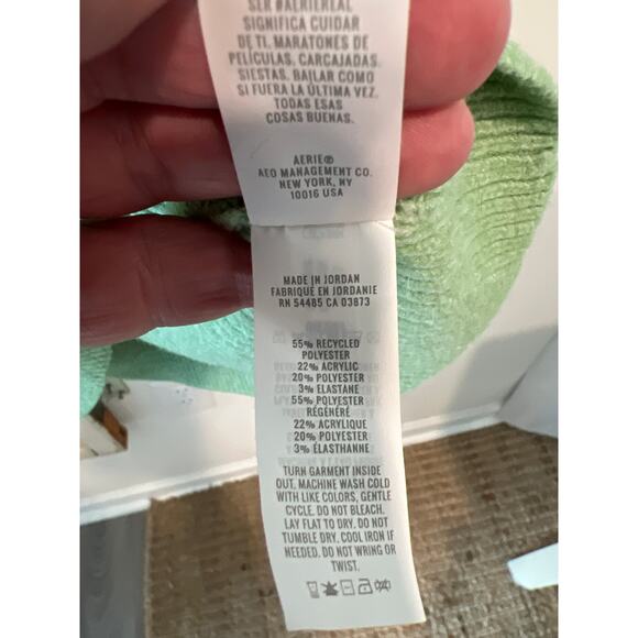 Aerie size small oversized green v-neck sweater - Picture 3 of 3